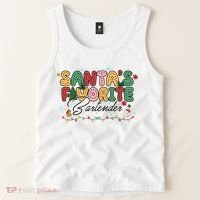 Santa Favorites Bartender Christmas Holiday Drinking Team Tank Top thumb 2