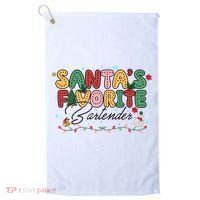 Santa Favorites Bartender Christmas Holiday Drinking Team Golf Towel thumb 0