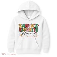 Santa Favorites Bartender Christmas Holiday Drinking Team Kids Hoodie thumb 0