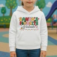 Santa Favorites Bartender Christmas Holiday Drinking Team Kids Hoodie thumb 3