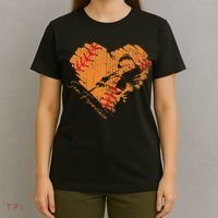 San Francisco Baseball Heart Distressed Vintage T-Shirt thumb 4