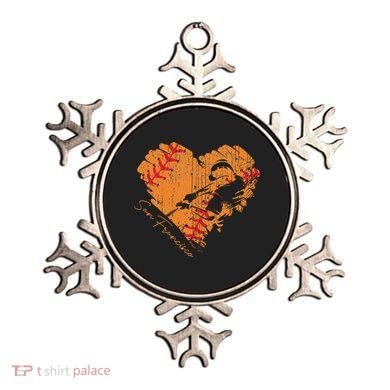 San Francisco Baseball Heart Distressed Vintage Ornament
