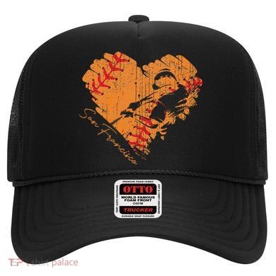 San Francisco Baseball Heart Distressed Vintage Hat