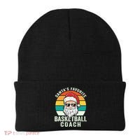 Santa's Favorite Basketball Coach Funny Christmas Basketball Gift Beanie thumb 0
