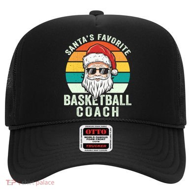 Santa's Favorite Basketball Coach Funny Christmas Basketball Gift Hat