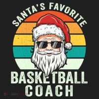 Santa's Favorite Basketball Coach Funny Christmas Basketball Gift Hat thumb 2
