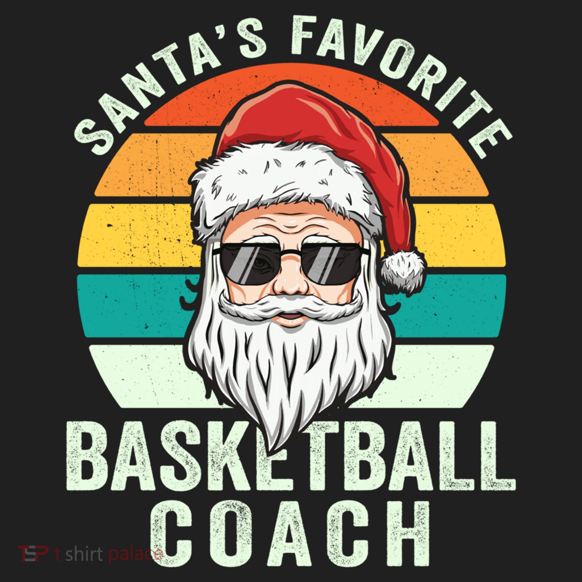 Santa's Favorite Basketball Coach Funny Christmas Basketball Gift Hat
