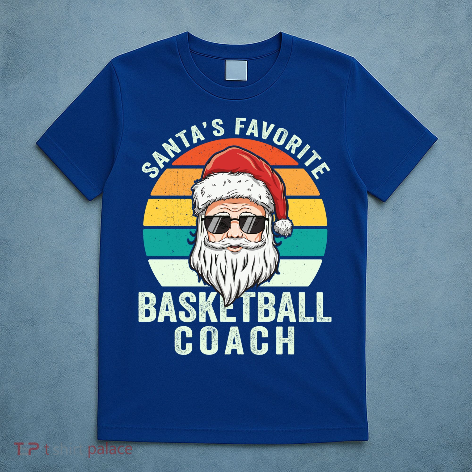 Santa's Favorite Basketball Coach Funny Christmas Basketball Gift T-Shirt