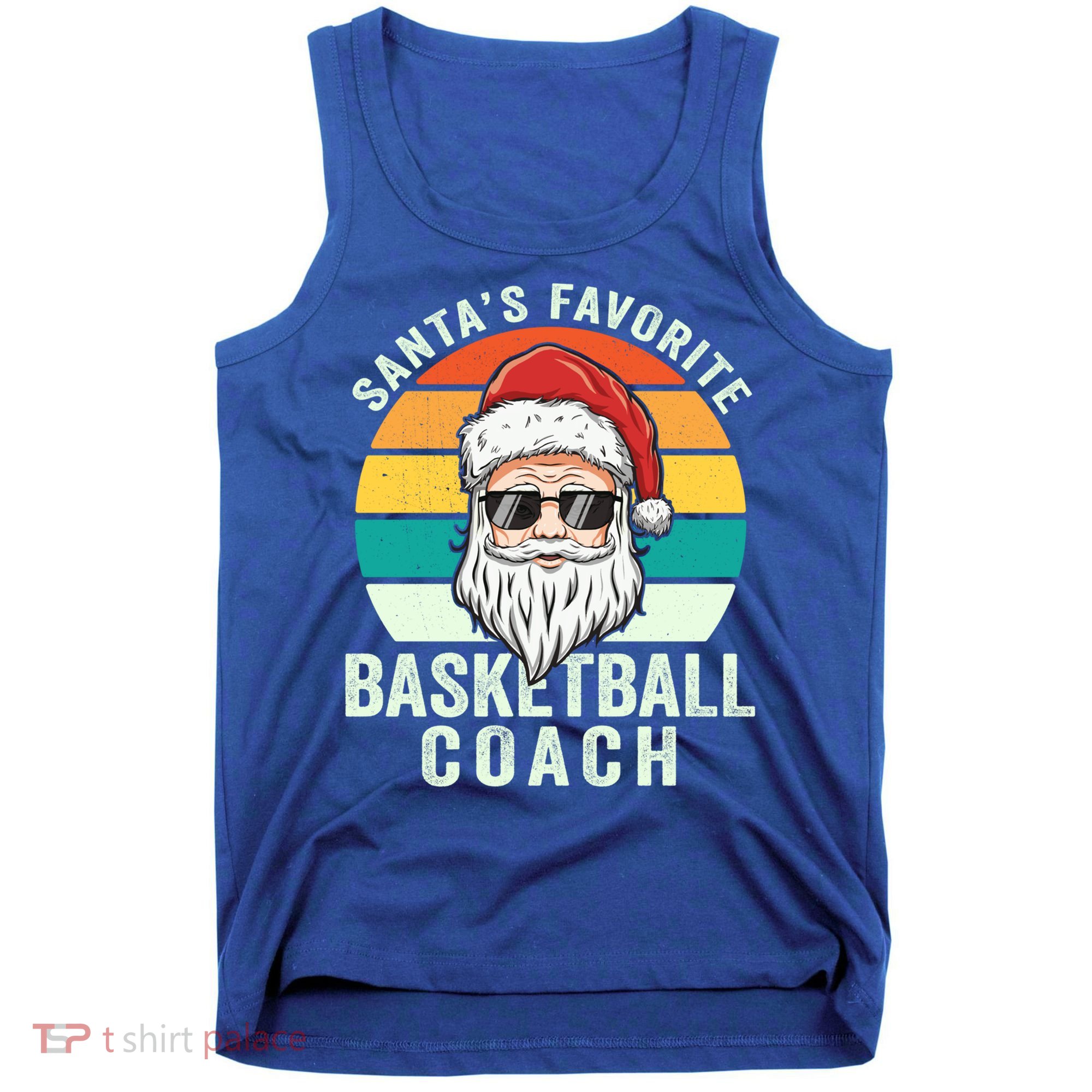 Santa's Favorite Basketball Coach Funny Christmas Basketball Gift Tank Top