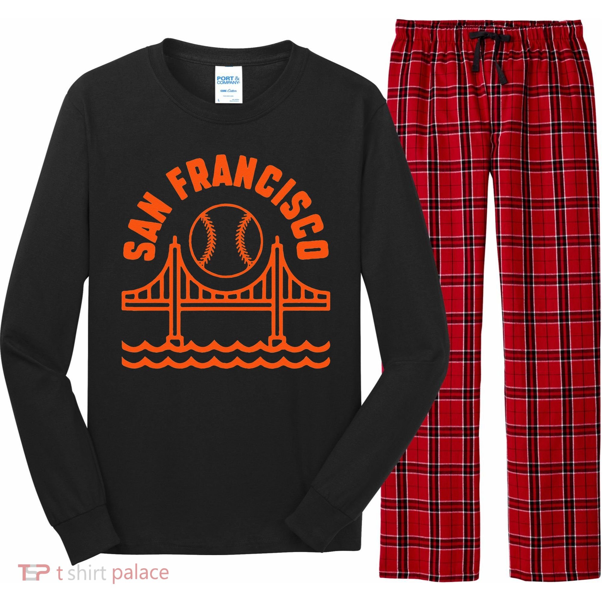 San Francisco Baseball SF California Long Sleeve Pajama Set