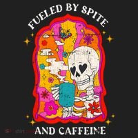 Skeleton Fueled By Spite And Caffeine Beanie thumb 2