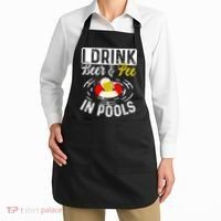 Swimmer funny Cool I Drink Beer And Pee In Pools Apron thumb 2