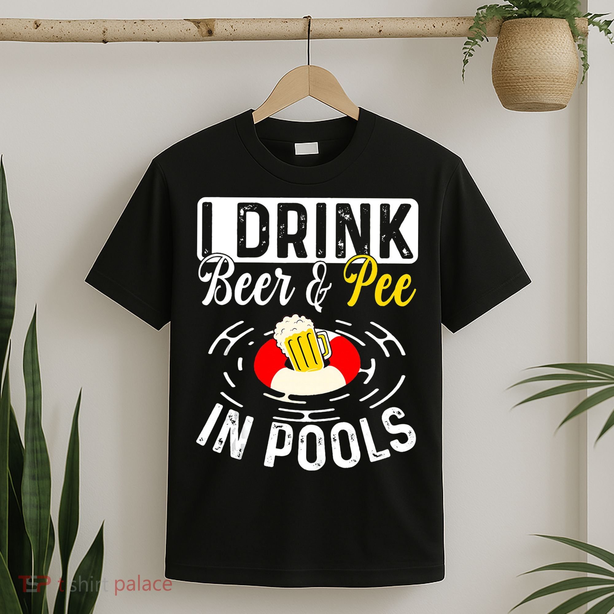 Swimmer funny Cool I Drink Beer And Pee In Pools T-Shirt