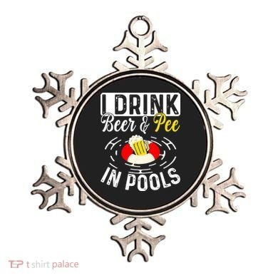 Swimmer funny Cool I Drink Beer And Pee In Pools Ornament