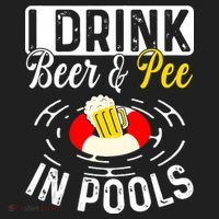 Swimmer funny Cool I Drink Beer And Pee In Pools Hat thumb 2