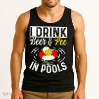 Swimmer funny Cool I Drink Beer And Pee In Pools Tank Top thumb 3
