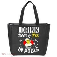 Swimmer funny Cool I Drink Beer And Pee In Pools Tote Bag thumb 0