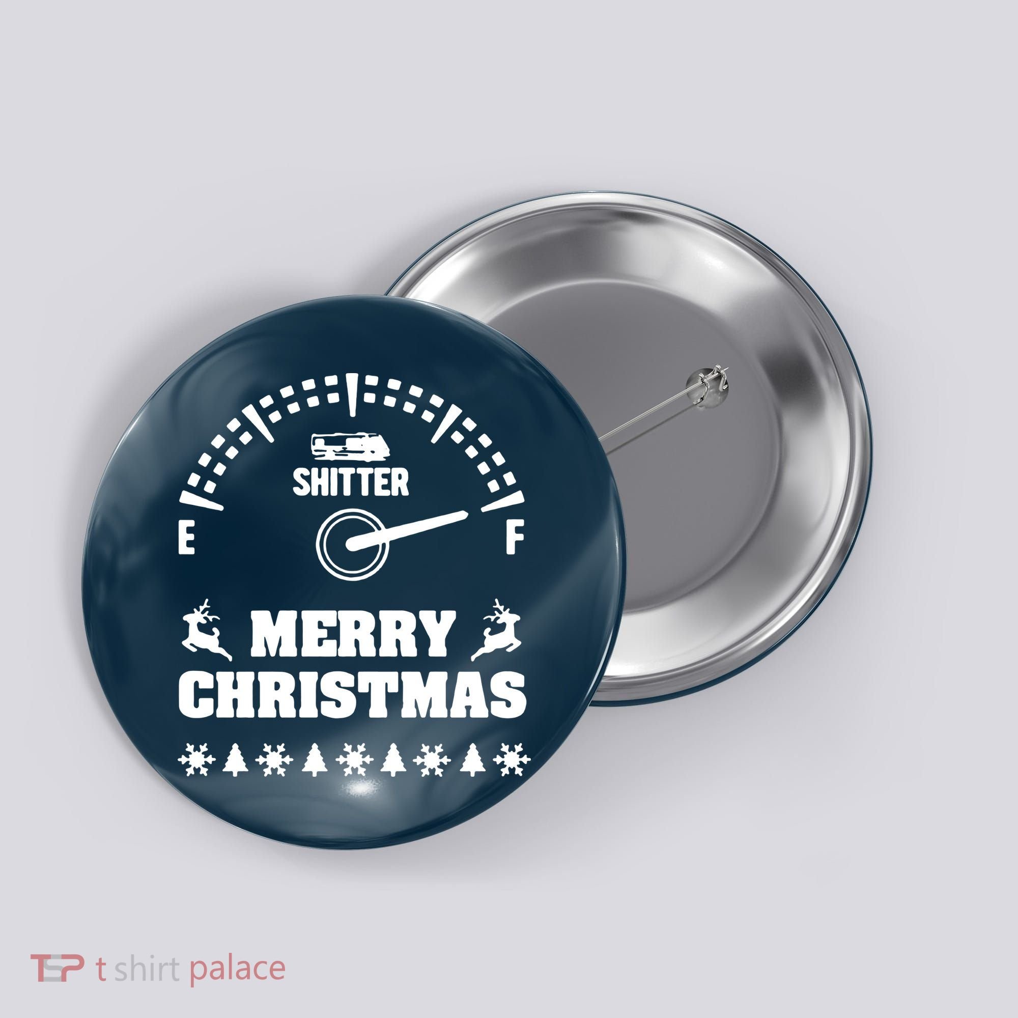 Shitters Full Christmas Button