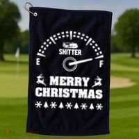 Shitters Full Christmas Golf Towel thumb 1