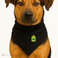 Sergeant First Class Military Badge USA-Made Doggie Bandana thumb 1