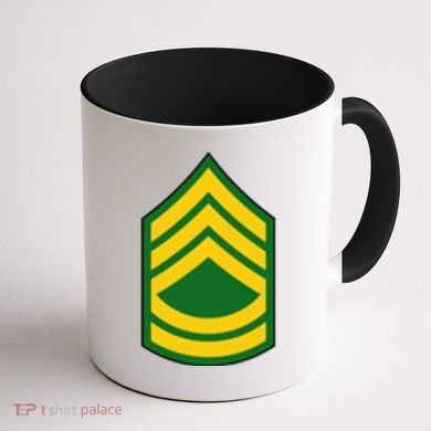 Sergeant First Class Military Badge Coffee Mug back