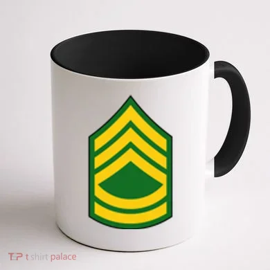 Sergeant First Class Military Badge Coffee Mug back