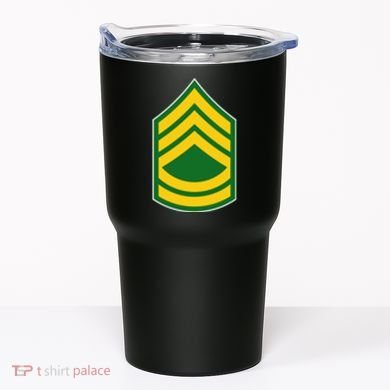 Sergeant First Class Military Badge Tumbler