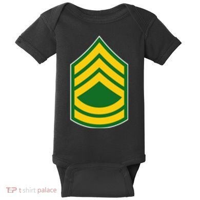 Sergeant First Class Military Badge Baby Bodysuit