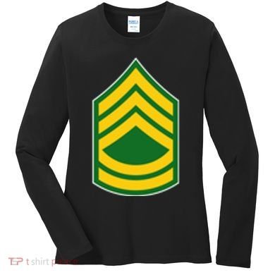 Sergeant First Class Military Badge Women's Long Sleeve Shirt