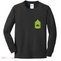 Sergeant First Class Military Badge Kids Long Sleeve Shirt thumb 0
