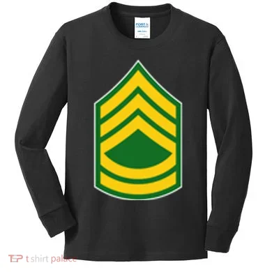 Sergeant First Class Military Badge Kids Long Sleeve Shirt