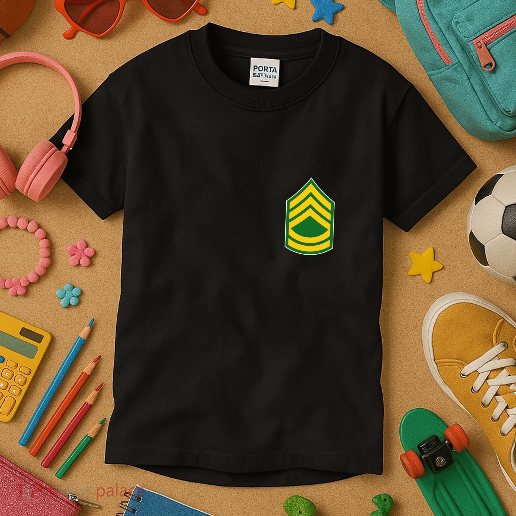 Sergeant First Class Military Badge Kids T-Shirt