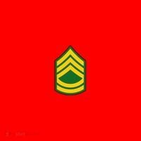 Sergeant First Class Military Badge Santa Hat thumb 1