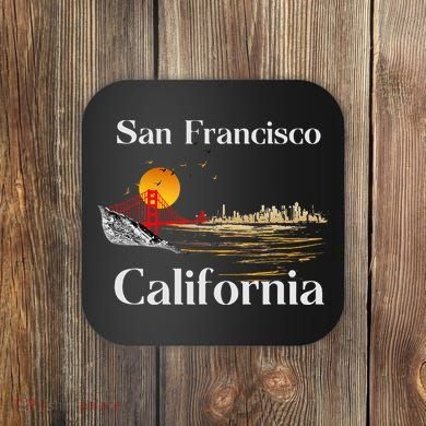 San Francisco California Cityscape Coaster