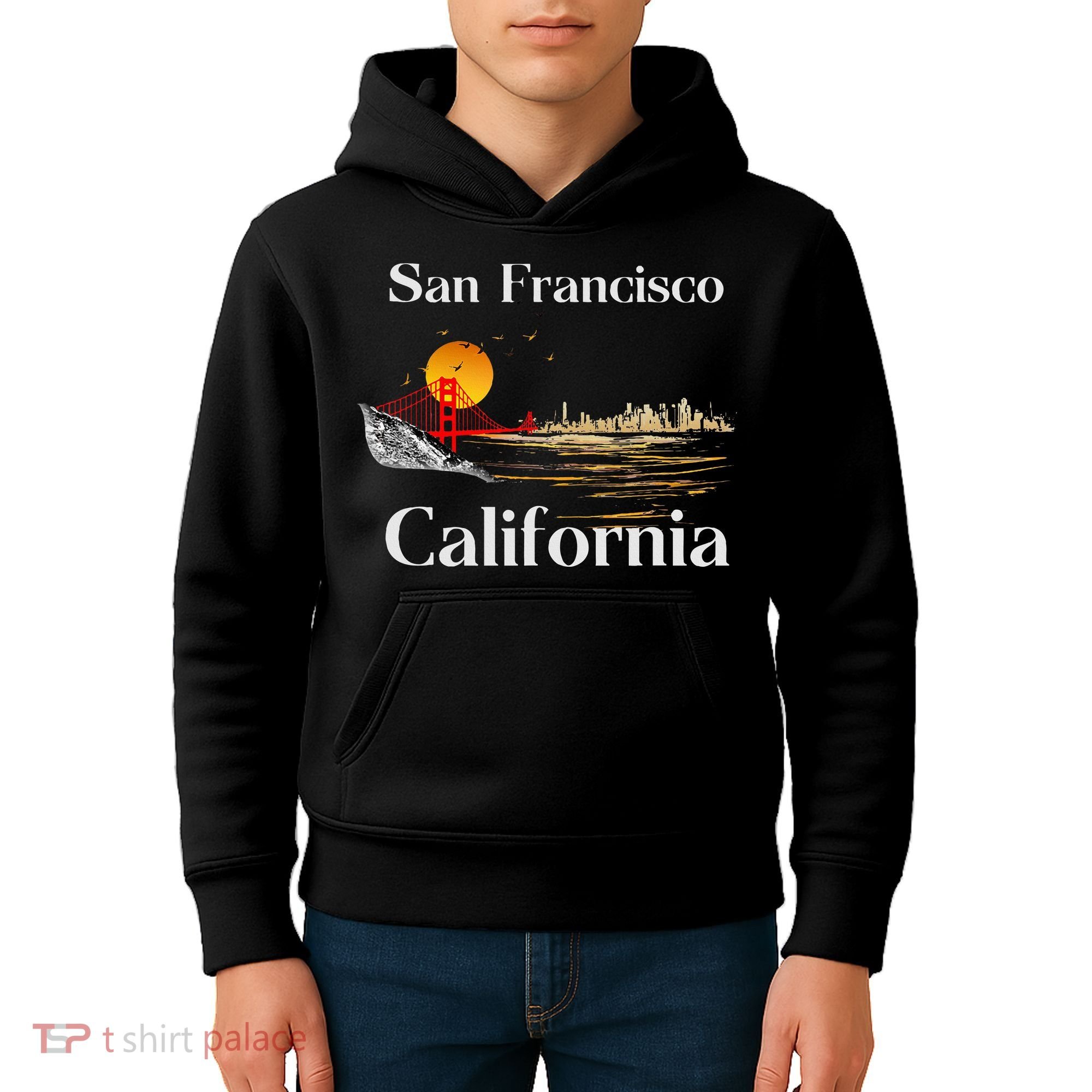 San Francisco California Cityscape Kids Hoodie