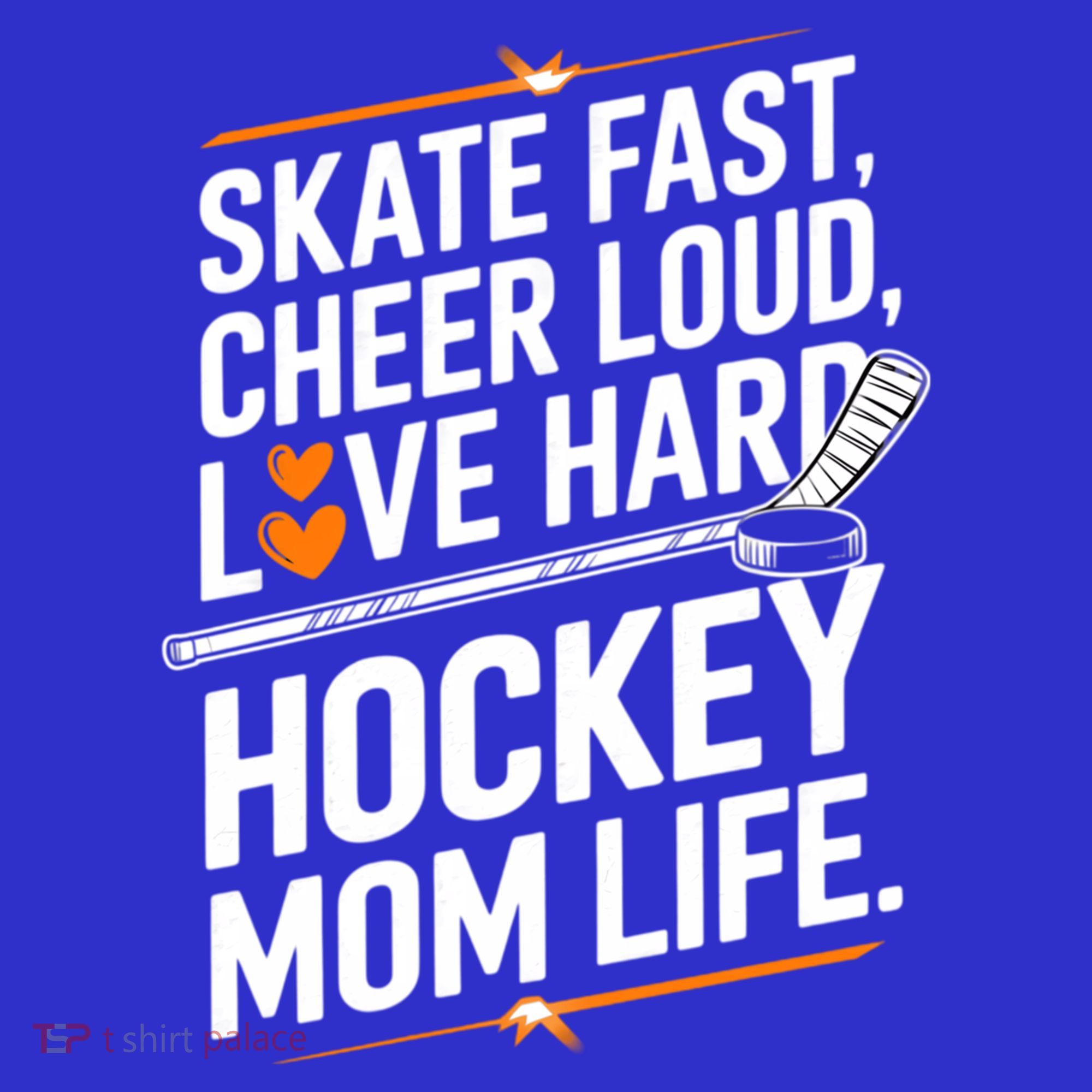 Skate Fast Cheer Loud Love Hard Hockey Mom Life Gift Women's Tank Top