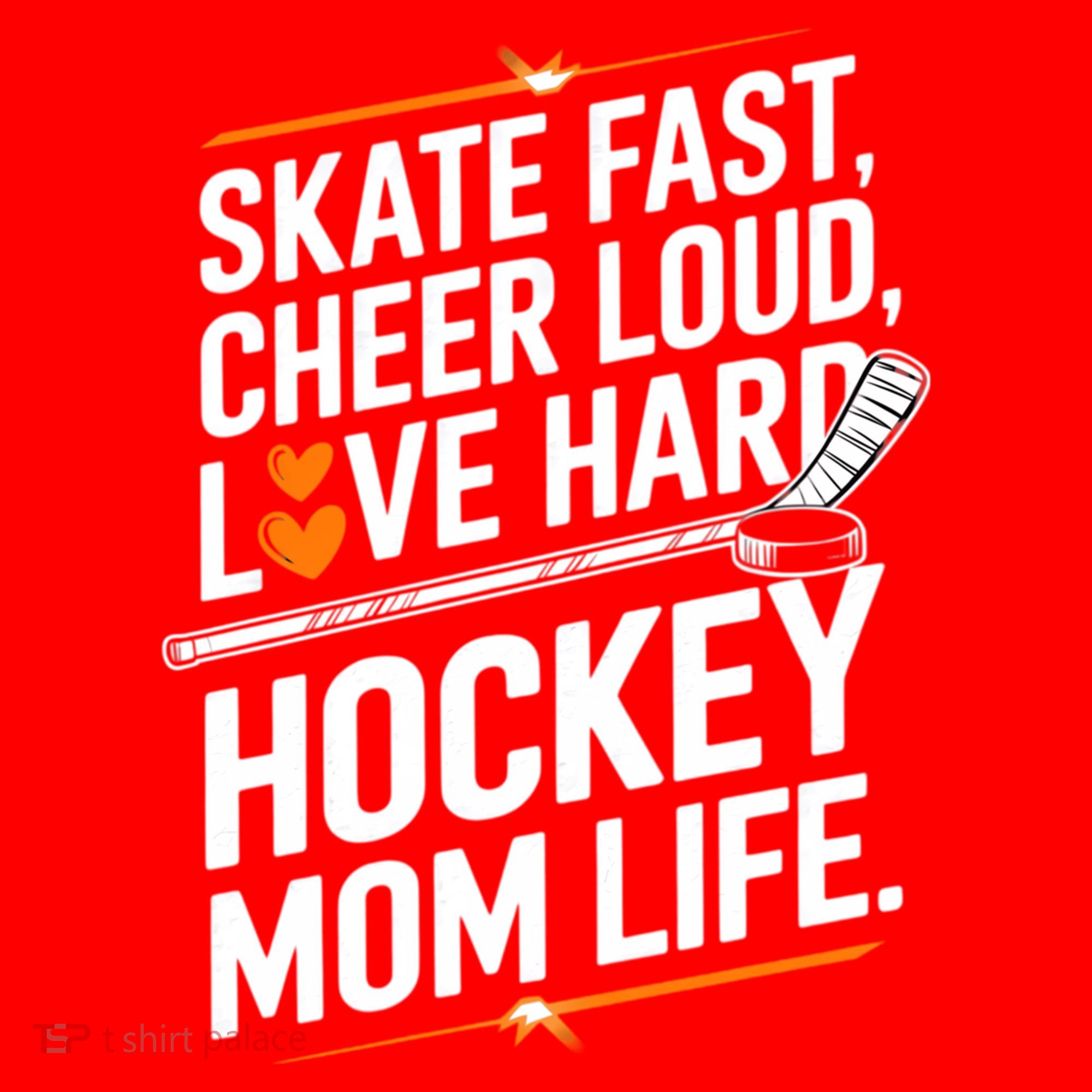 Skate Fast Cheer Loud Love Hard Hockey Mom Life Gift Santa Hat