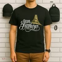 San Francisco California Golden Gate Bridge Vintage T-Shirt thumb 6