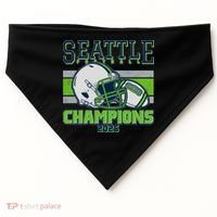 Seattle Football Champions 2026 USA-Made Doggie Bandana thumb 0