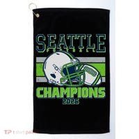 Seattle Football Champions 2026 Golf Towel thumb 0