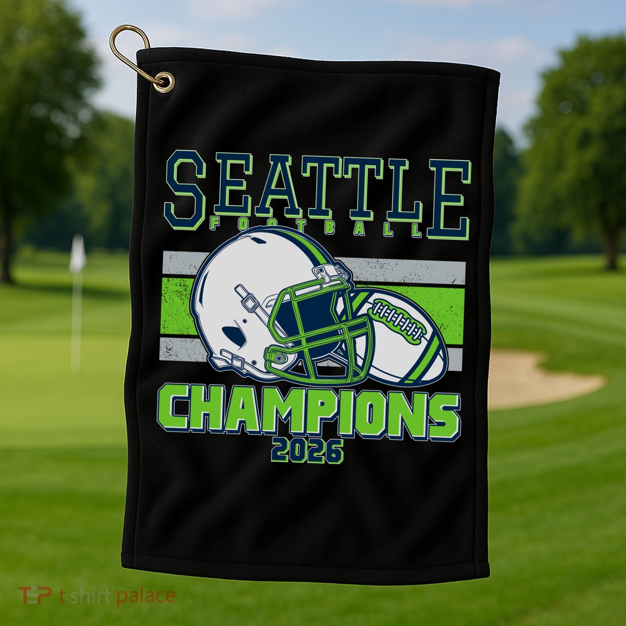 Seattle Football Champions 2026 Golf Towel