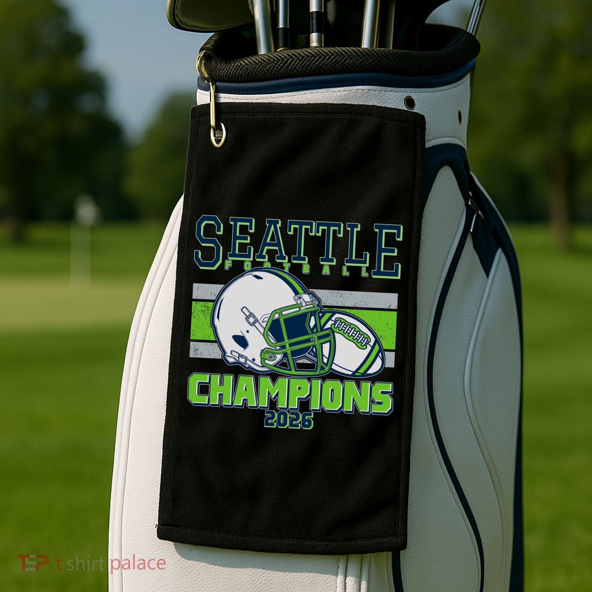 Seattle Football Champions 2026 Golf Towel