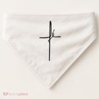 Simple Faith Cross In Portuguese Camiseta Fe USA-Made Doggie Bandana thumb 0