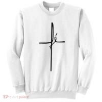 Simple Faith Cross In Portuguese Camiseta Fe Sweatshirt thumb 0