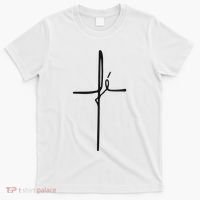 Simple Faith Cross In Portuguese Camiseta Fe T-Shirt thumb 0