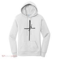 Simple Faith Cross In Portuguese Camiseta Fe Women's Hoodie thumb 0