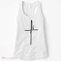 Simple Faith Cross In Portuguese Camiseta Fe Women's Tank Top thumb 0