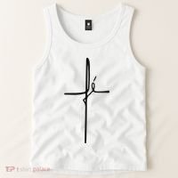 Simple Faith Cross In Portuguese Camiseta Fe Tank Top thumb 2