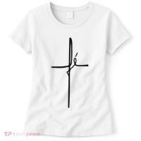 Simple Faith Cross In Portuguese Camiseta Fe Women's T-Shirt thumb 0