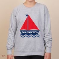 San Francisco California Sailing Boat Souvenir Women's Sweatshirt thumb 0